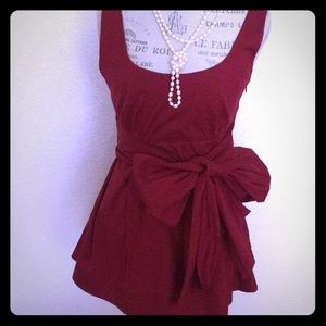 Ann Taylor Beautiful deep Red blouse.